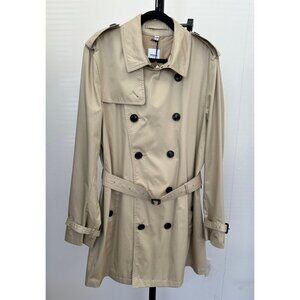Burberry Men’s "Britton" Short Trench Coat In Stone US42